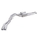 Stainless Works catback exhaust system for Chevy Silverado and GMC Sierra 2007-16 5.3L/6.2L, passenger rear tire exit.