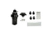 Turbosmart FPRF6 black fuel pressure regulator and filter for automotive fuel system, with hoses and fittings visible.