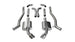 Polished CORSA Performance catback exhaust system for 2011-2015 Chevrolet Camaro SS 6.2L V8 manual, showing the shiny metal pipes.