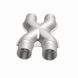 MagnaFlow Smooth Trans X 2.25/2.25 stainless steel X pipe for exhaust systems, showcasing the polished metal and pipe design.