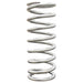 QA1 2.5-inch ID high travel coilover spring, 10-inch length, 300 lbs/in, silver powder-coated for suspension applications.