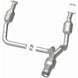 MagnaFlow direct fit catalytic converter for 2015 GMC Yukon XL V8 6.2L, showing the metallic converter with inlet and outlet pipes.