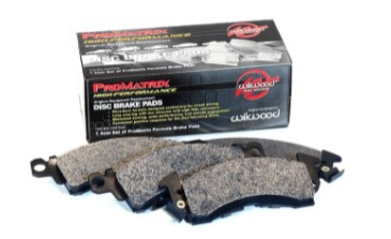 Wilwood Pad Set Promatrix D1631 performance brake pads in black packaging