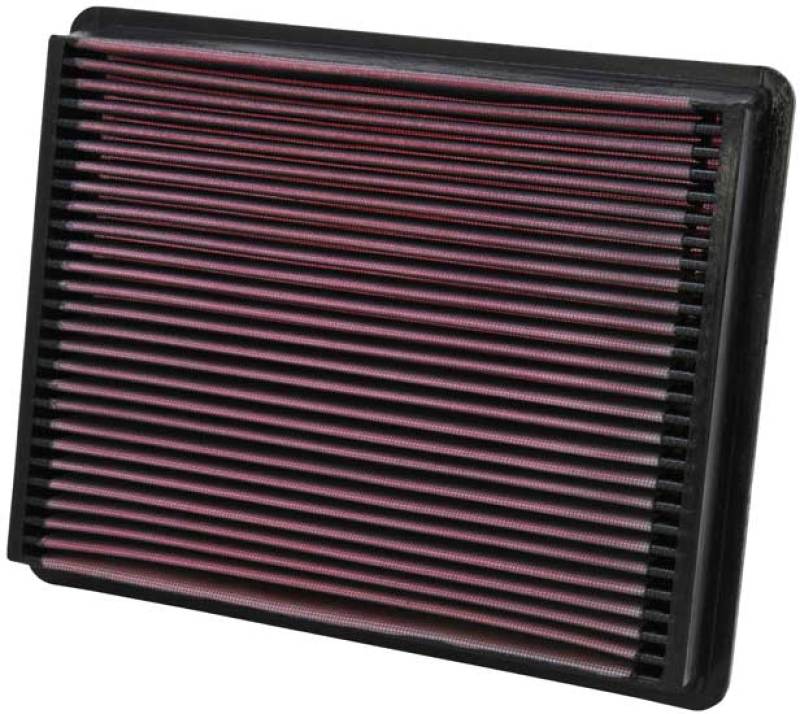 K&N Engineering drop-in air filter for 2002-2009 Cadillac and 1999-2009 Chevy/GMC pickup trucks, showing the filter element.