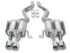 Borla axle back exhaust system for 2010 Camaro 6.2L V8, rear section with polished stainless steel pipes and muffler.