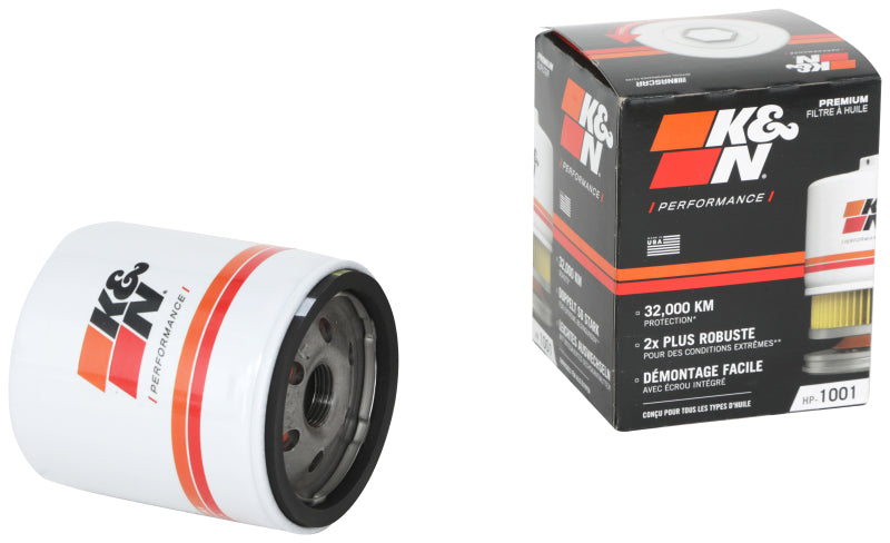 K&N Performance Gold Oil Filter for Chevy, Pontiac, GMC, and Buick vehicles, featuring durable construction and high filtration efficiency.