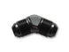 Vibrant Flare Union 45 Degree Adapter Fitting -10 AN, metallic fitting with 45-degree angle and threaded ends for fluid connections.