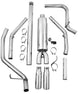MBRP 14 Chevy GMC Silverado Sierra dual split rear catback exhaust with 3-inch T409 stainless steel pipe.