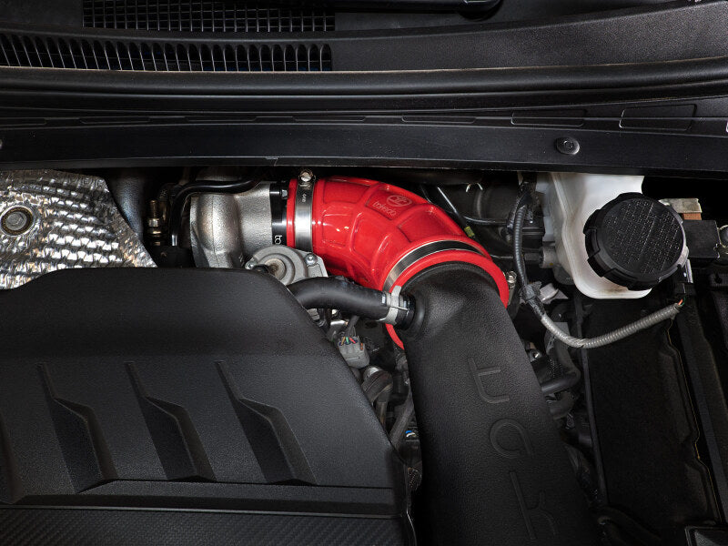 aFe Takeda Turbo Inlet and Intake for 2019-2020 Hyundai Veloster N with red turbo inlet and intake components visible.
