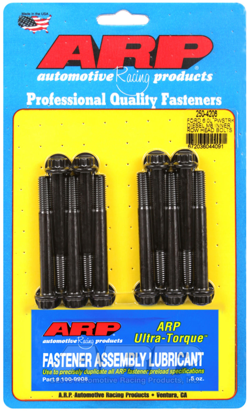 ARP 03-07 Ford 6.0L Powerstroke head stud and bolt kit with M8 head bolts, designed for engine assembly and durability.