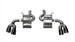 Black Corsa Performance axle-back exhaust for Chevrolet Camaro SS 2017-2024 with 6.2L V8 engine, showcasing the sleek muffler and piping design.
