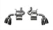 Black Corsa Performance axle-back exhaust for Chevrolet Camaro SS 2017-2024 with 6.2L V8 engine, showcasing the sleek muffler and piping design.