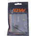 DeatschWerks matte black 6AN ORB male to 6AN male flare fitting with O-ring for fuel or oil lines.