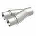 MagnaFlow Y Pipe in aluminum, smooth transition design, 2.5/3 inch diameter, 10 inches long, for automotive exhaust systems.