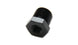 Vibrant 1/8in NPT female to 1/4in NPT male pipe reducer fitting showing metal threads and compact design