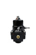 Aeromotive adjustable fuel pressure regulator with 3-15 PSI range, .313 valve, two 08 inlets, and 08 return fitting.