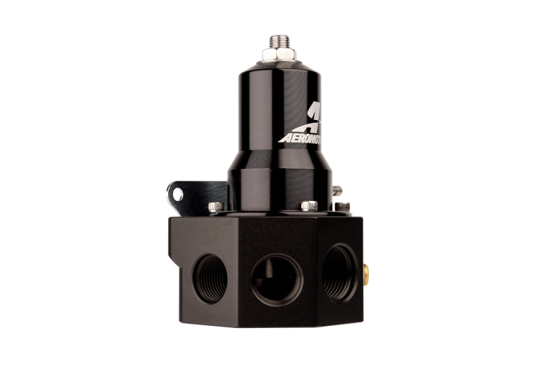 Aeromotive Pro-Series EFI boost reference fuel pressure regulator mounted on a fuel system component