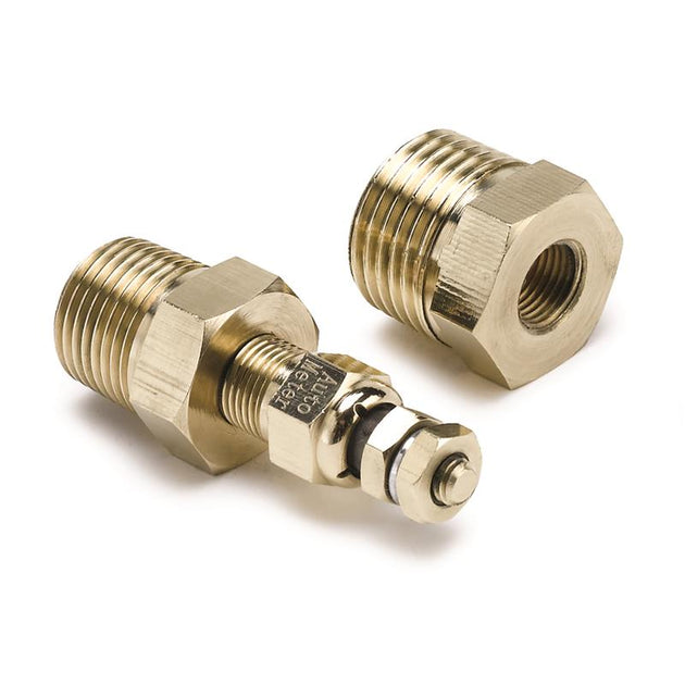 AutoMeter Autometer ES Sensor Temperature gauge replacement short sweep with 1/8in NPT male fitting for automotive use.