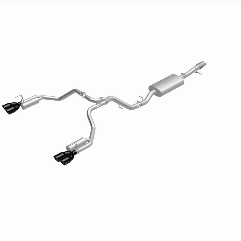 Magnaflow cat-back performance exhaust system for 2021 GMC Yukon V8 6.2L street series, installed on the vehicle's rear.