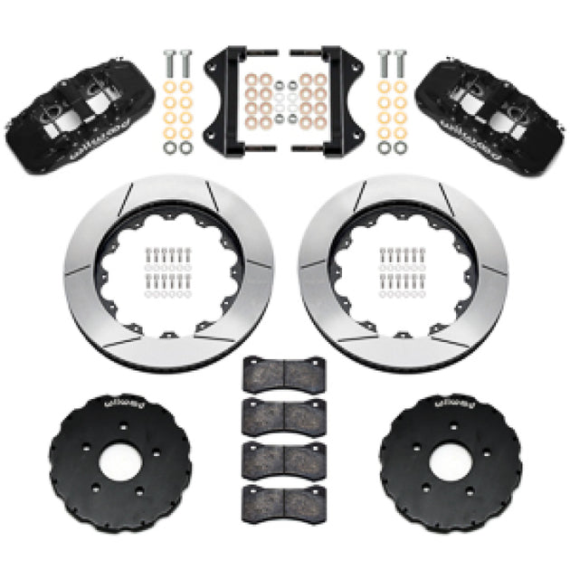 Wilwood front big brake kit for Chevrolet Corvette C7, featuring black Aero6 calipers and 14-inch rotors.