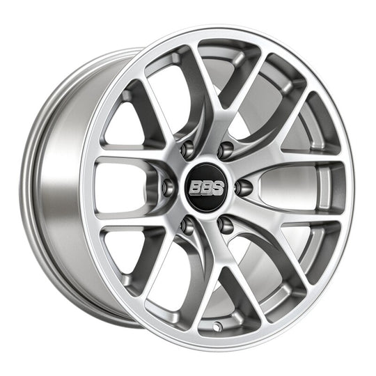 BBS TS-P 18x9 inch satin silver cast wheel with 6x135 bolt pattern and 87.1mm CB, featuring ET0 offset and sleek design.