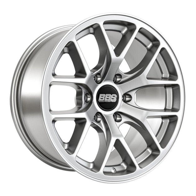 BBS TS-P 18x9 inch satin silver cast wheel with 6x135 bolt pattern and 87.1mm CB, featuring ET0 offset and sleek design.
