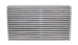 Vibrant air-to-air intercooler core, 22x11.8 inches, with aluminum fins and tubes for efficient cooling.