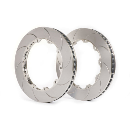 GiroDisc 2021+ BMW M2 M3 M4 G8X rear slotted brake rotor replacement rings, 370mm diameter, high-performance brake component
