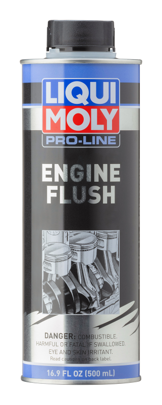 LIQUI MOLY Pro-Line Engine Flush 500mL additive bottle for cleaning engine internals and improving performance.