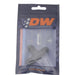 DeatschWerks matte black 6AN flare-to-flare-to-flare tee fitting for fuel lines and fluid connections, high-quality automotive fittings.