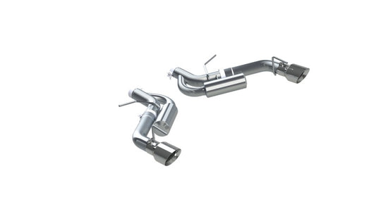 MBRP axle back exhaust system for 2016-2019 Chevrolet Camaro SS with dual rear exit and 4.5-inch OD tips, T409 stainless steel.