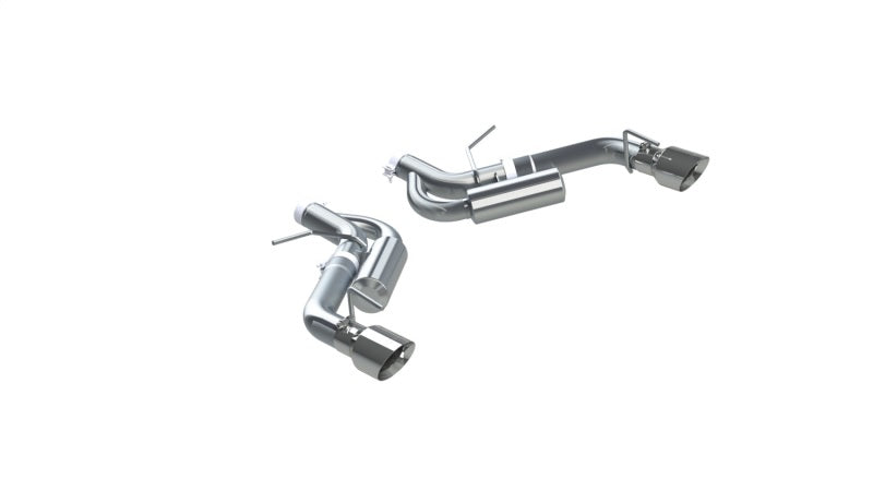 MBRP axle back exhaust system for 2016-2019 Chevrolet Camaro SS with dual rear exit and 4.5-inch OD tips, T409 stainless steel.