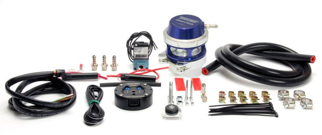 Turbosmart BOV Controller Kit with blue boost controller and custom RacePort for optimal turbo boost management.