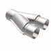 MagnaFlow Y-pipe in aluminum with 2.5/3-inch diameter and 10-inch length, designed for automotive exhaust systems.