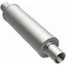 MagnaFlow Mag SS 7X7 muffler with 4-inch inlet and outlet, stainless steel construction, showing the cylindrical shape and inlet ports.