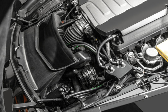 Radium Engineering Chevrolet Corvette LT1 oil catch can kit with triple catch cans and CCV fluid lock system.