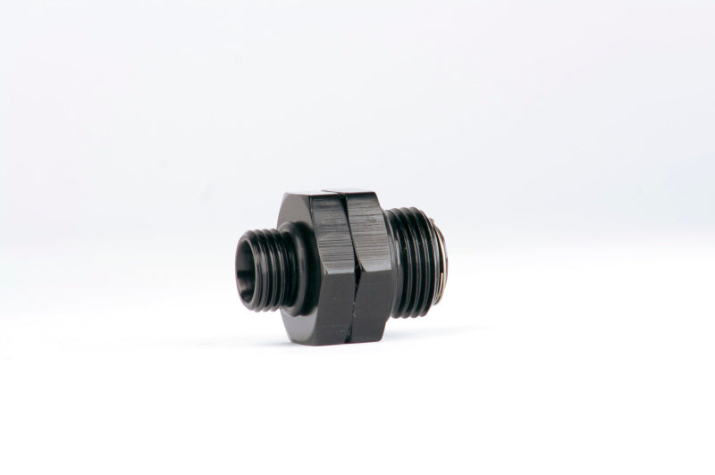 Aeromotive swivel fitting with ORB-08 and ORB-06 connections, showcasing metal construction and swivel mechanism.