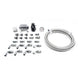 DeatschWerks 10-15 Chevy Camaro X2 Series fuel pump module with -6AN PTFE plumbing kit, shown with pump and fittings.