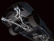 AWE Tuning 22-26 Cadillac CT5-V Blackwing catback SwitchPath exhaust with chrome silver tips installed on a vehicle.
