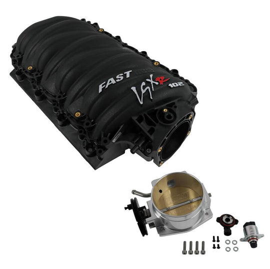 FAST LSXR 102MM LS1/2/6 Intake Manifold Kit in black, showcasing the high-performance intake manifold with sleek black finish.