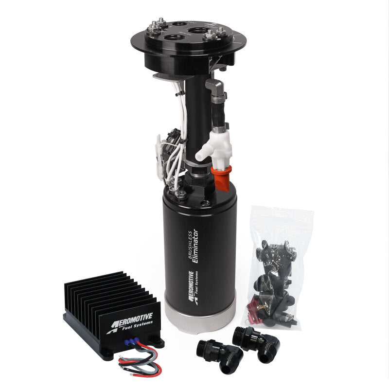 Aeromotive brushless in-tank fuel pump with TVC for Chevrolet C7 Corvette (2014-2019) Eliminator series, designed for high performance.