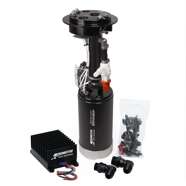 Aeromotive brushless in-tank fuel pump with TVC for Chevrolet C7 Corvette (2014-2019) Eliminator series, designed for high performance.