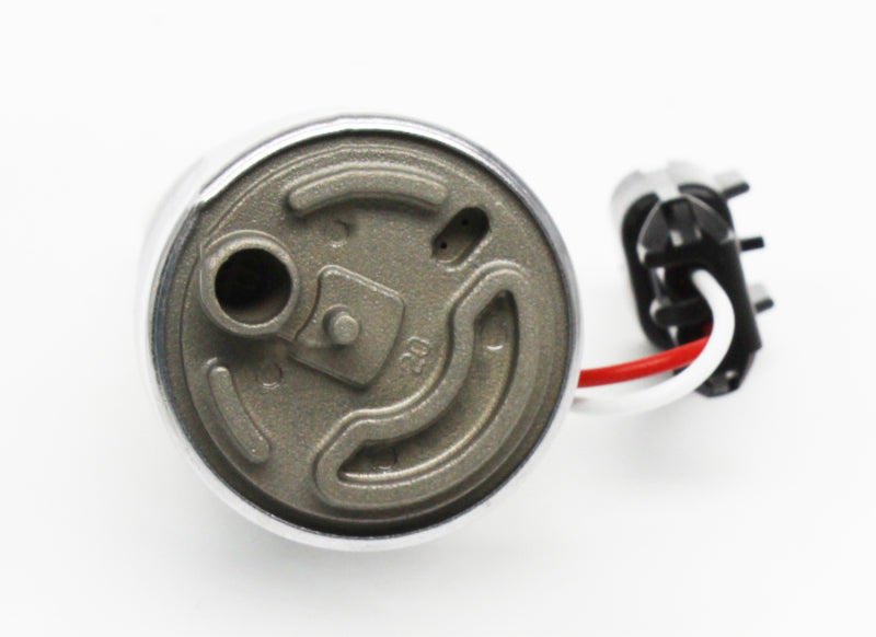 Walbro universal 535lph in-tank fuel pump for E85 vehicles, showing the compact, durable pump with wiring connections.