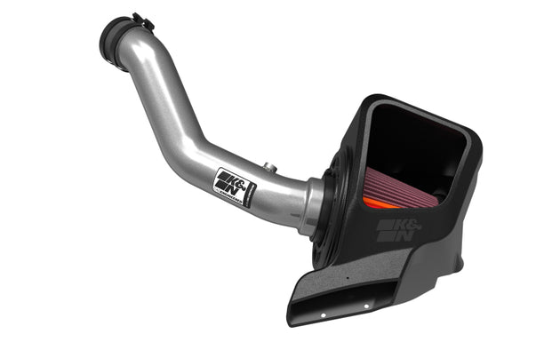 K&N Engineering 16-22 Jeep Grand Cherokee NextGen aluminum cold air intake installed in engine bay