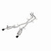 Magnaflow 26+ Dodge Charger 3.0L SPEQ cat-back exhaust system with polished stainless steel pipes and muffler.