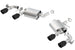 Borla axle back exhaust for 2016 Chevy Camaro V8 SS with dual mode valves and ceramic black finish, shown from rear angle