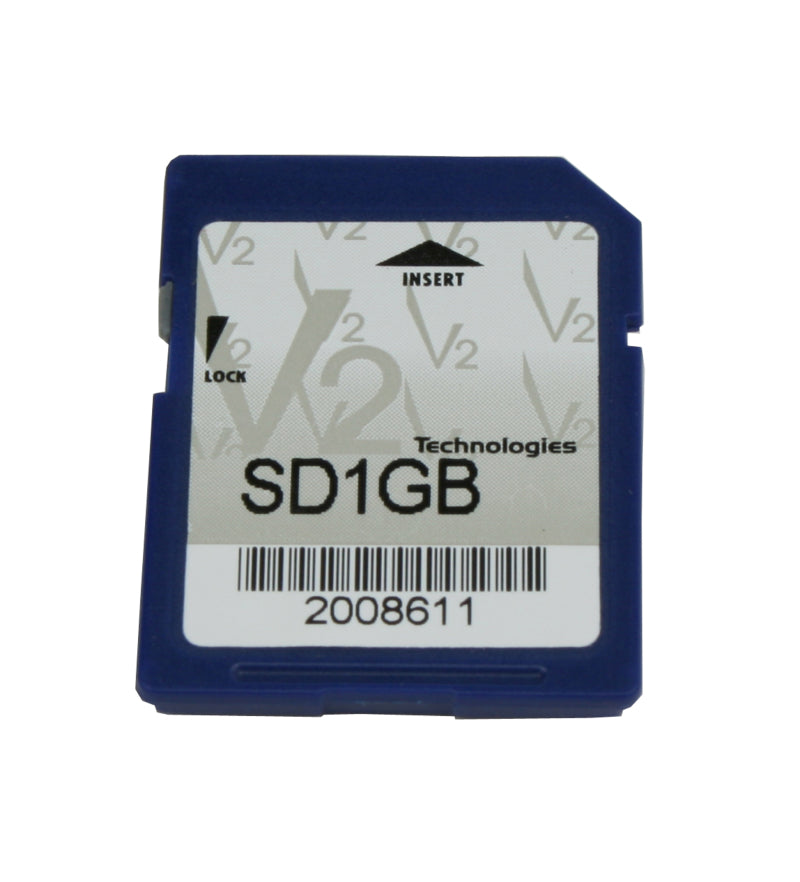 Innovate Motorsports 1 GB SD card for gauge components, shown in the image with black casing and label.