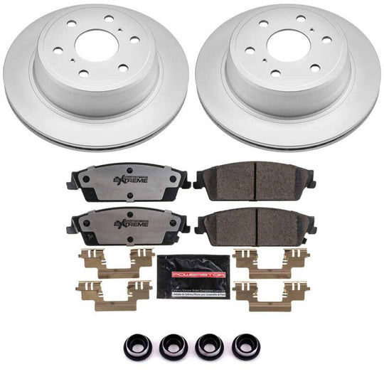 PowerStop rear Z36 coated brake kit for Cadillac Escalade 2007-2014, includes performance brake components for truck and tow applications.