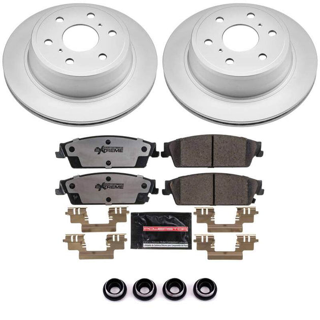 PowerStop rear Z36 coated brake kit for Cadillac Escalade 2007-2014, includes performance brake components for truck and tow applications.