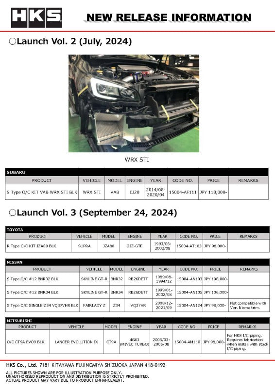 HKS S Type Oil Cooler Kit for ZN6/ZC6 Supra with black finish, showcasing the compact oil cooler and hoses for engine cooling.